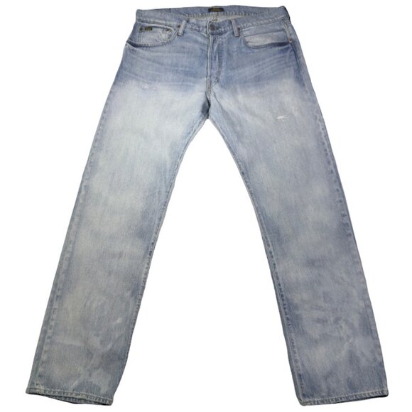 Polo Ralph Lauren Men's The Classic Fit Distressed Jeans Button Fly Size 34 x 32 - Picture 1 of 14